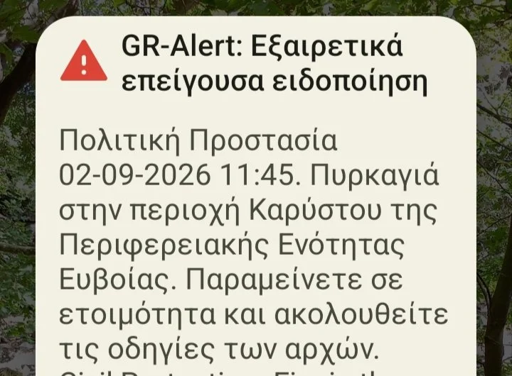 Πυρκαγιά στην Κάρυστο 