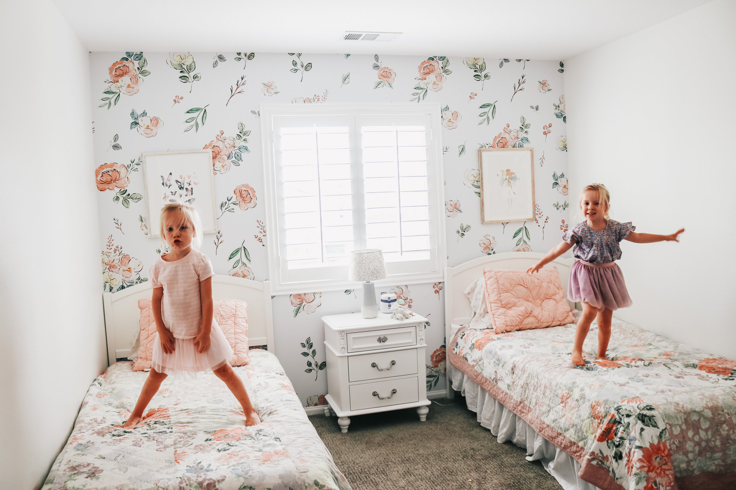 Floral Wallpaper For The Twins New Bedroom! — With Kendra