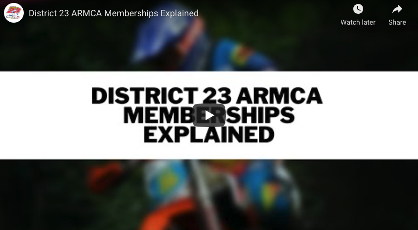 District 23 ARMCA Memberships Explained!