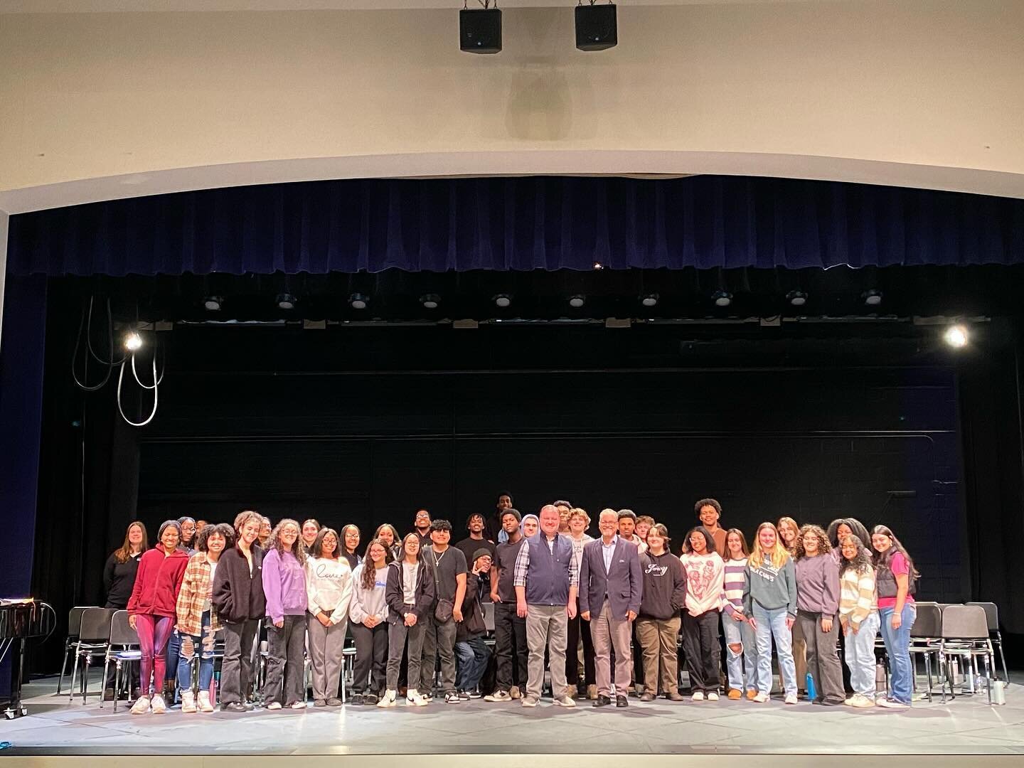 BEHIND THE SCENES: Check out MidAmerica Productions Guest Conductor Jos&eacute; Rivera from @uncpembroke with West Orange High School choral director John Hellyer and singers from West Orange High School as they rehearse for their upcoming Carnegie H