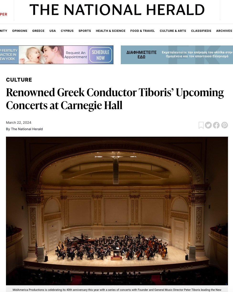 Thank you @ekirikas for including our upcoming performances in your latest issue! 

&quot;Maestro Tiboris, distinguished conductor and founder of MidAmerica Productions, expressed his enthusiasm for the upcoming performance: &ldquo;Schubert&rsquo;s S