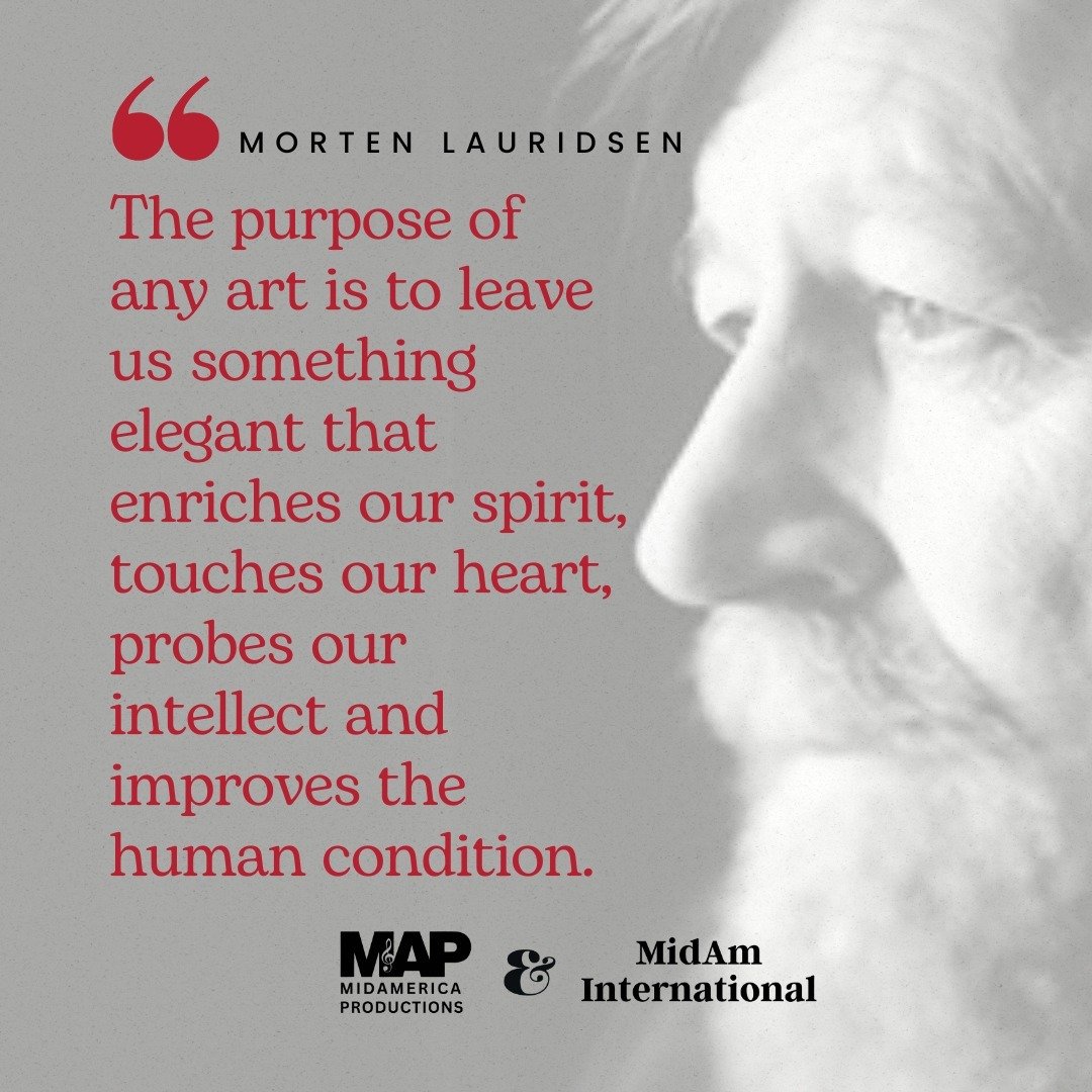 ✨ This quote beautifully captures the transformative power of art, reminding us that art has the ability to enrich and inspire in ways that resonate far beyond the surface. 

🎶 We're excited for the upcoming performance of Morten Lauridsen's Lux Aet