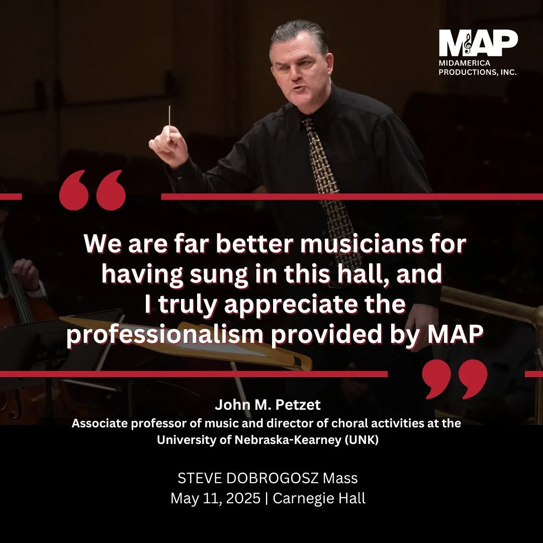 We&rsquo;re honored to share these reflections from John M. Petzet, Associate Professor of Music and Director of Choral Activities at the University of Nebraska&ndash;Kearney (UNK), following his performance of Steve Dobrogosz&rsquo;s Mass at Carnegi