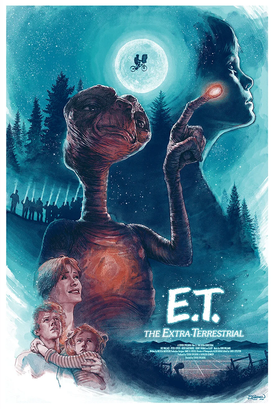  My first Spielberg screen print….hopefully not my last! Done once again with the fine folk at Hero Complex Gallery for the Covid 19 edition of NYCC 2020. This one was a joy to create from start to finish….hope you enjoy! 