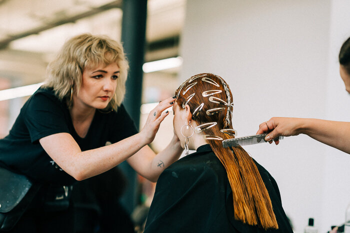 Backstage at 2019 GCU Fashion Show