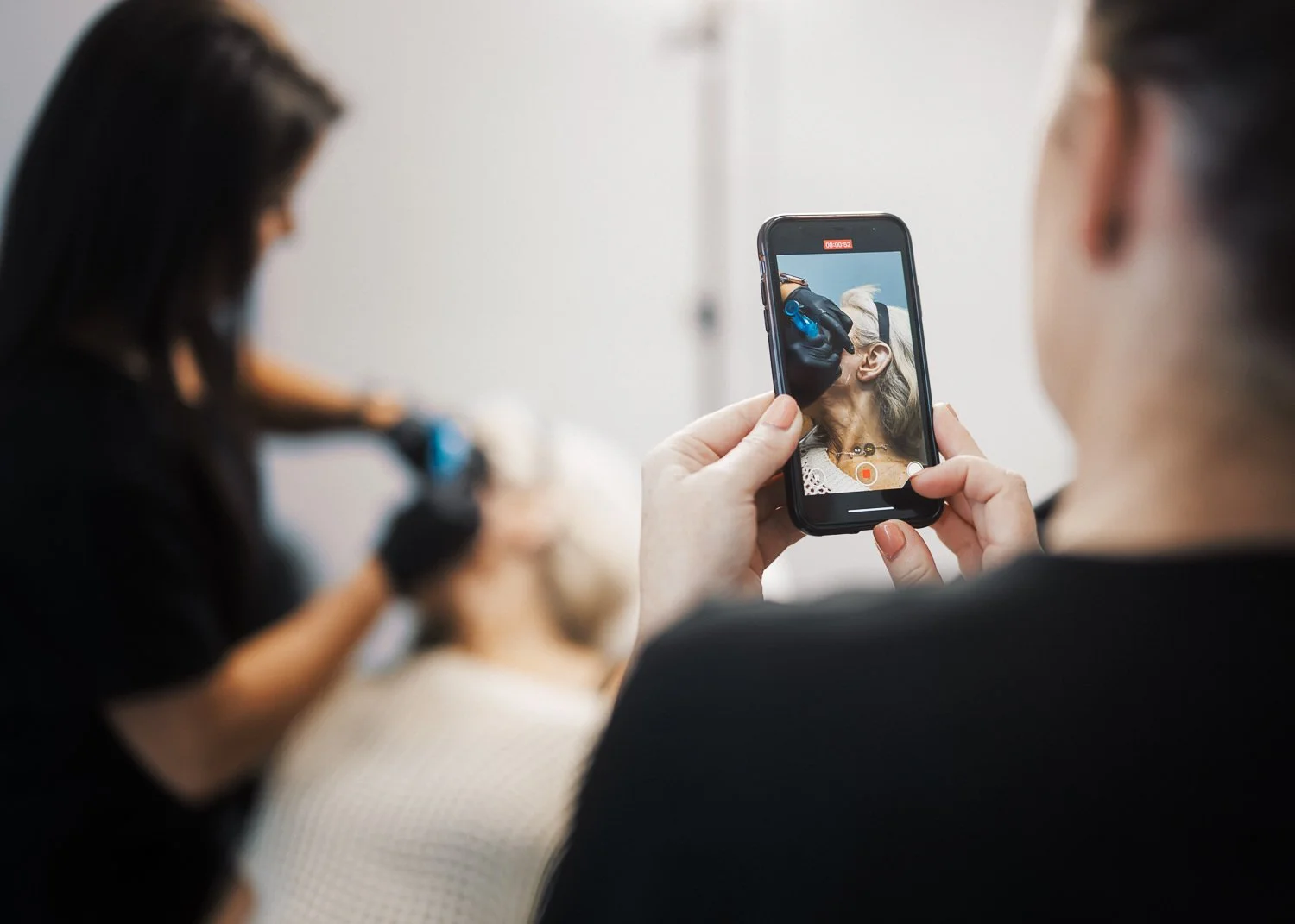 Filming a treatment for social