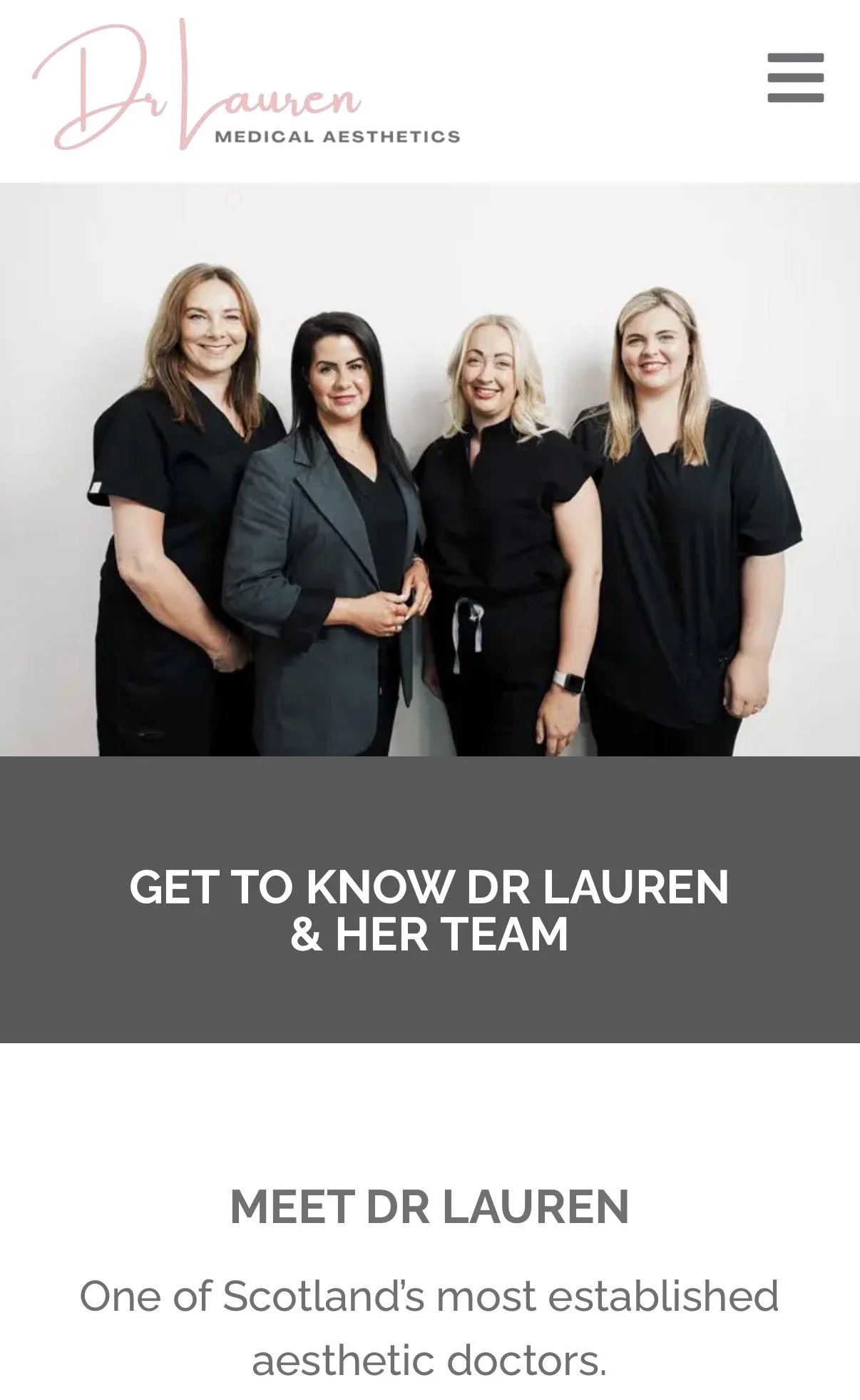 Dr Lauren website, about page