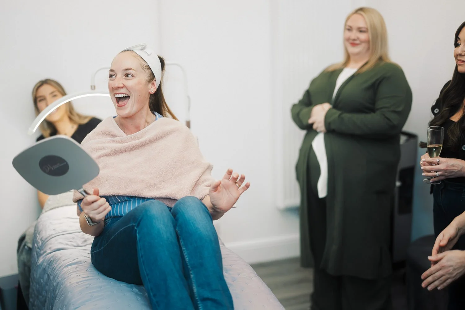 Client during treatment