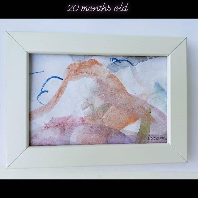 Our 20 month old grandson Luca Sonoda first watercolor painting.