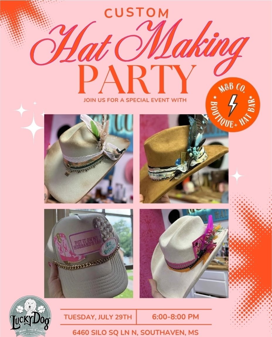 Custom Hat Making Party at Lucky Dog