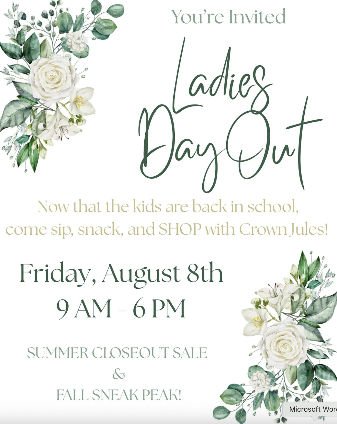 Ladies Day Out at Crown Jules