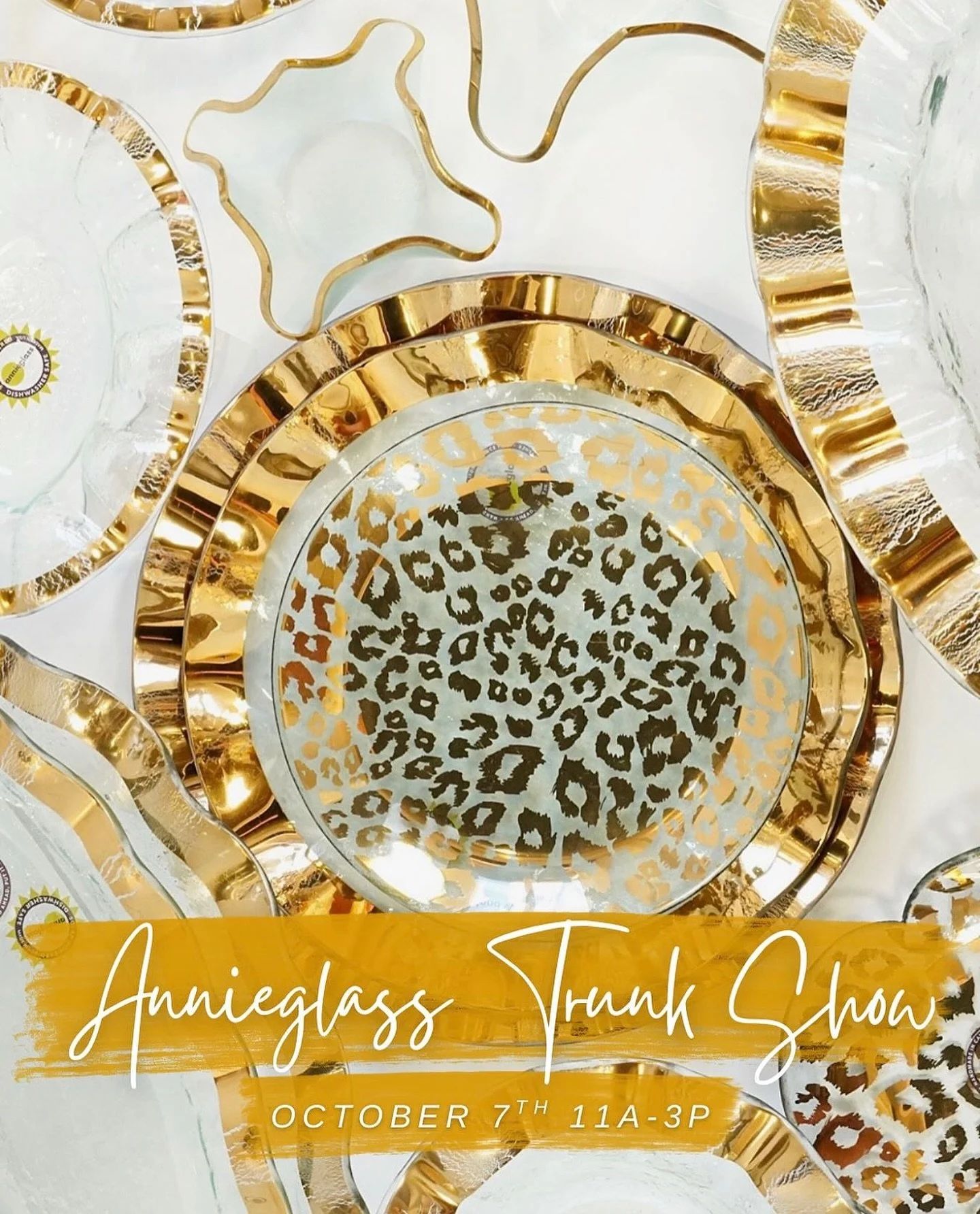 ✨ Annieglass Trunk Show at Ultimate Gifts | Tomorrow, October 7 from 11:00a-3:00p ✨

&mdash;Enter to win a FREE piece from Annie
&mdash;Get simple engraving that day on site (ex: love, mom/ 01/01/2021/ love you more) 
&mdash;Special order your precio