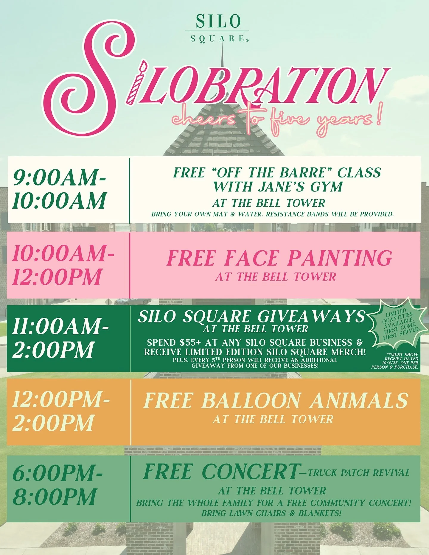 Let&rsquo;s SILObrate in 3&hellip;2&hellip;1 more day! 🎉🤠🛍️🍾

We cannot wait to celebrate with you THIS Saturday! Come celebrate with us all. day. long!

#LiveWorkPlay #SiloSquare