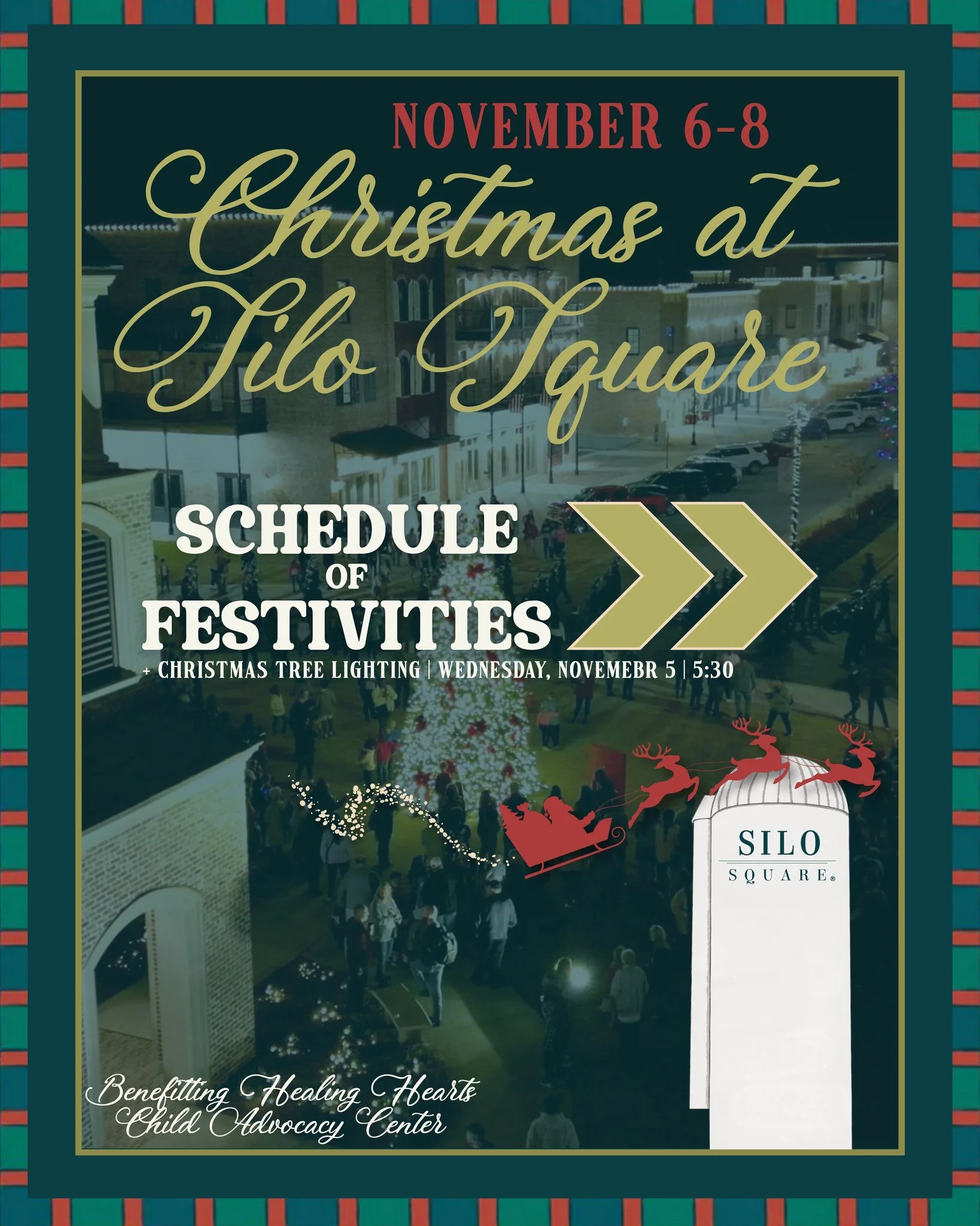 Here it is&hellip; the 6th Annual Christmas at Silo Square Open House schedule 🎅🏼🎶🎄🛍️

Get your Christmas shopping done early and enjoy horse-drawn carriage rides, trackless train rides (NEW this year!), pictures with Santa, movie night, pop ups