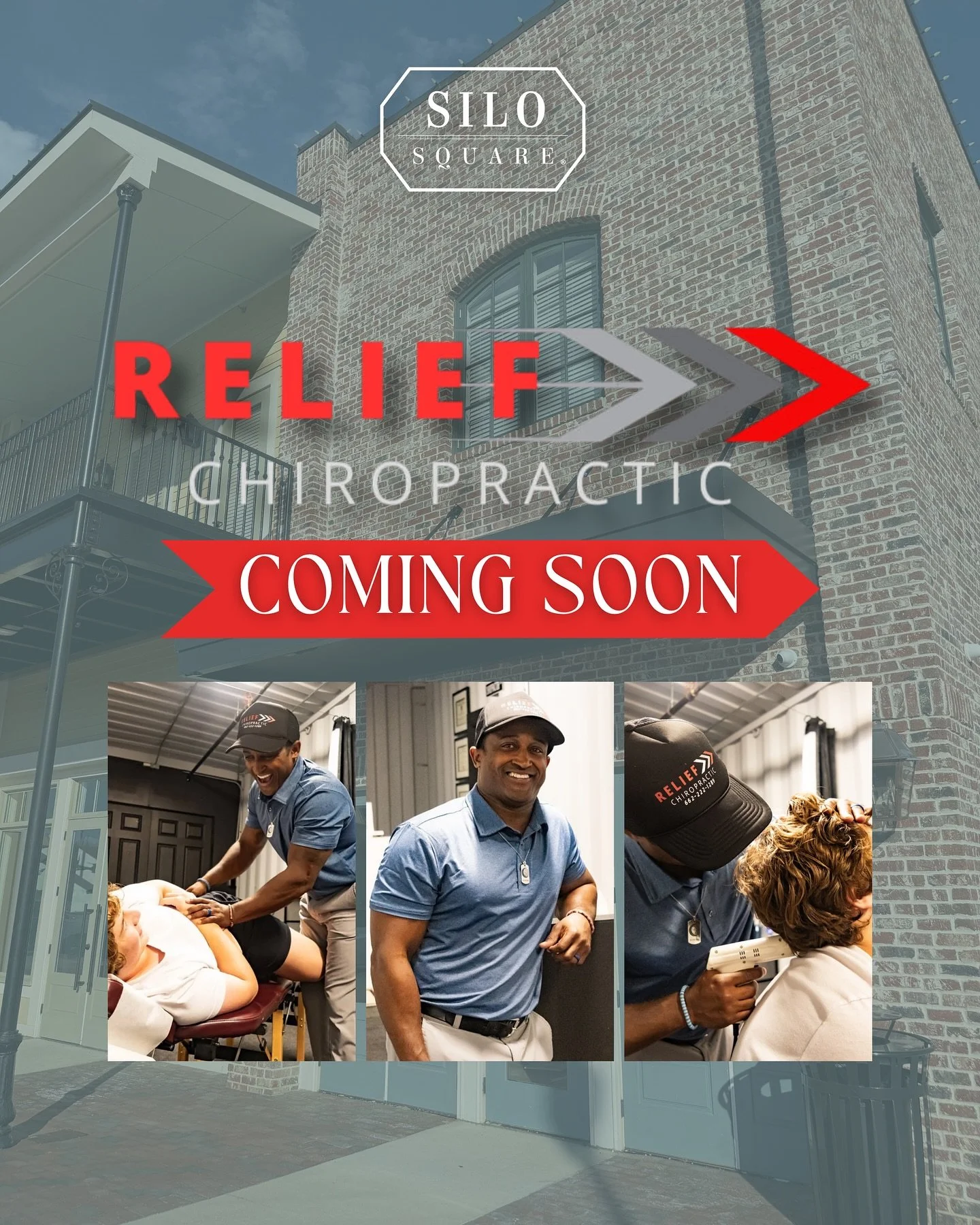 Coming December 2025&hellip;Relief Chiropractic is opening soon in Silo Square, offering corrective care for athletes and families. Dr. Vic combines gentle spinal adjustments with targeted soft-tissue work to help your body recover faster and perform