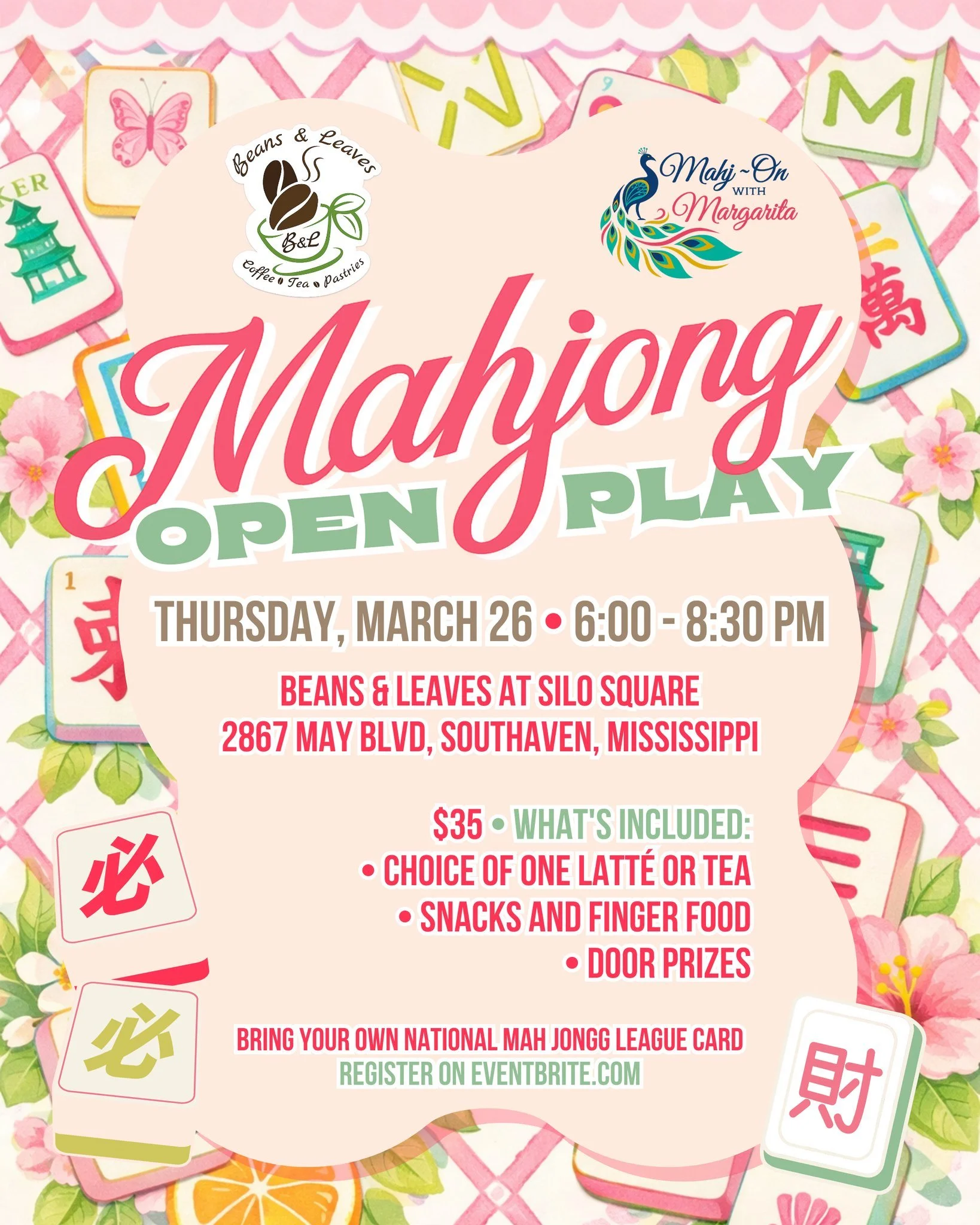 Mahjong Open Play at Beans &amp; Leaves