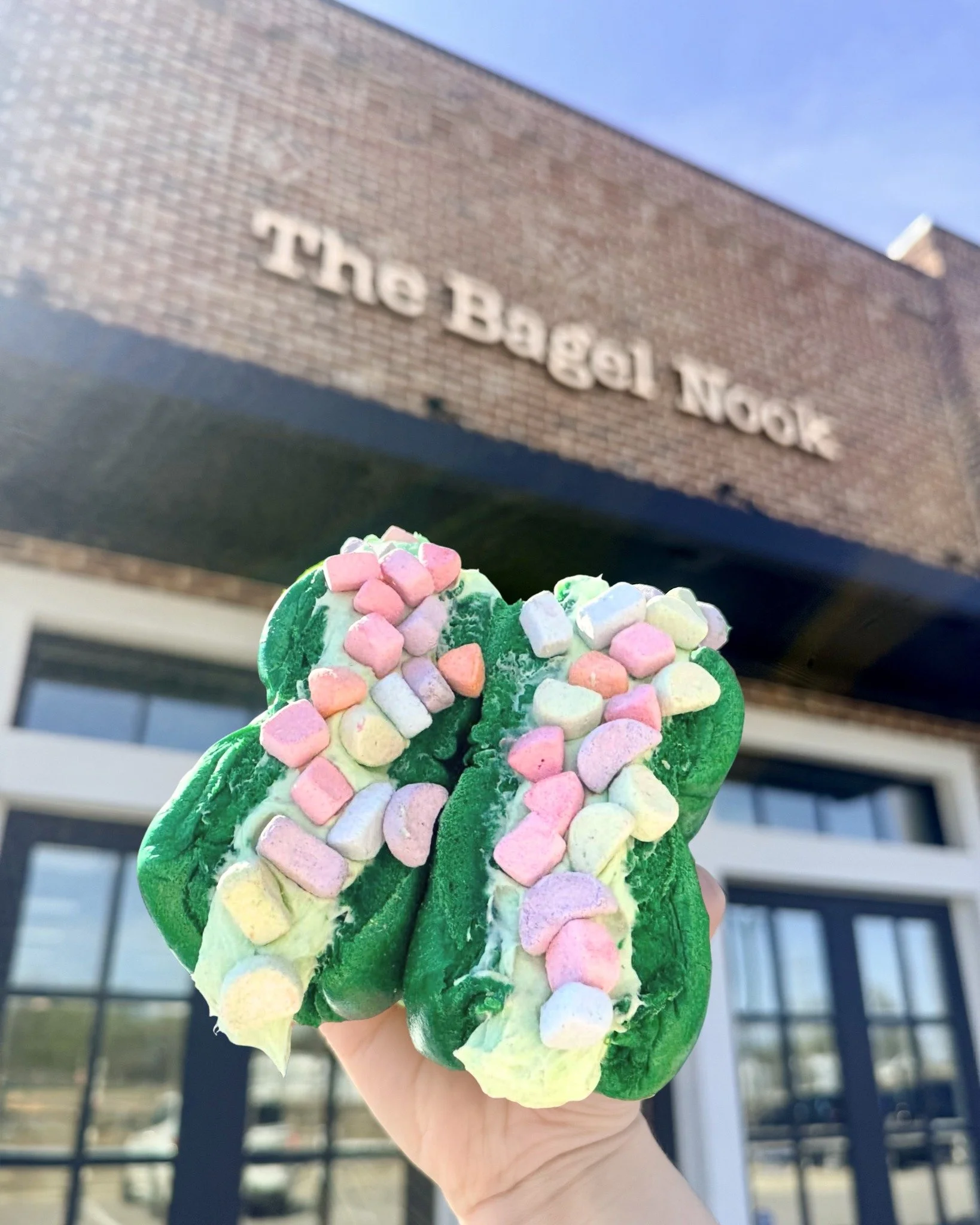Lucky you&hellip; Shamrock Bagels are waiting at The Bagel Nook in Silo Square. ☘️🧡 Snag one today and spend the day shopping local! 

#LiveWorkPlay #SiloSquare