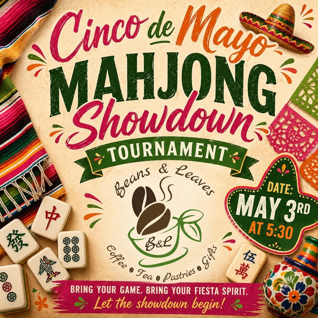 Mahjong Mini Showdown at Beans &amp; Leaves