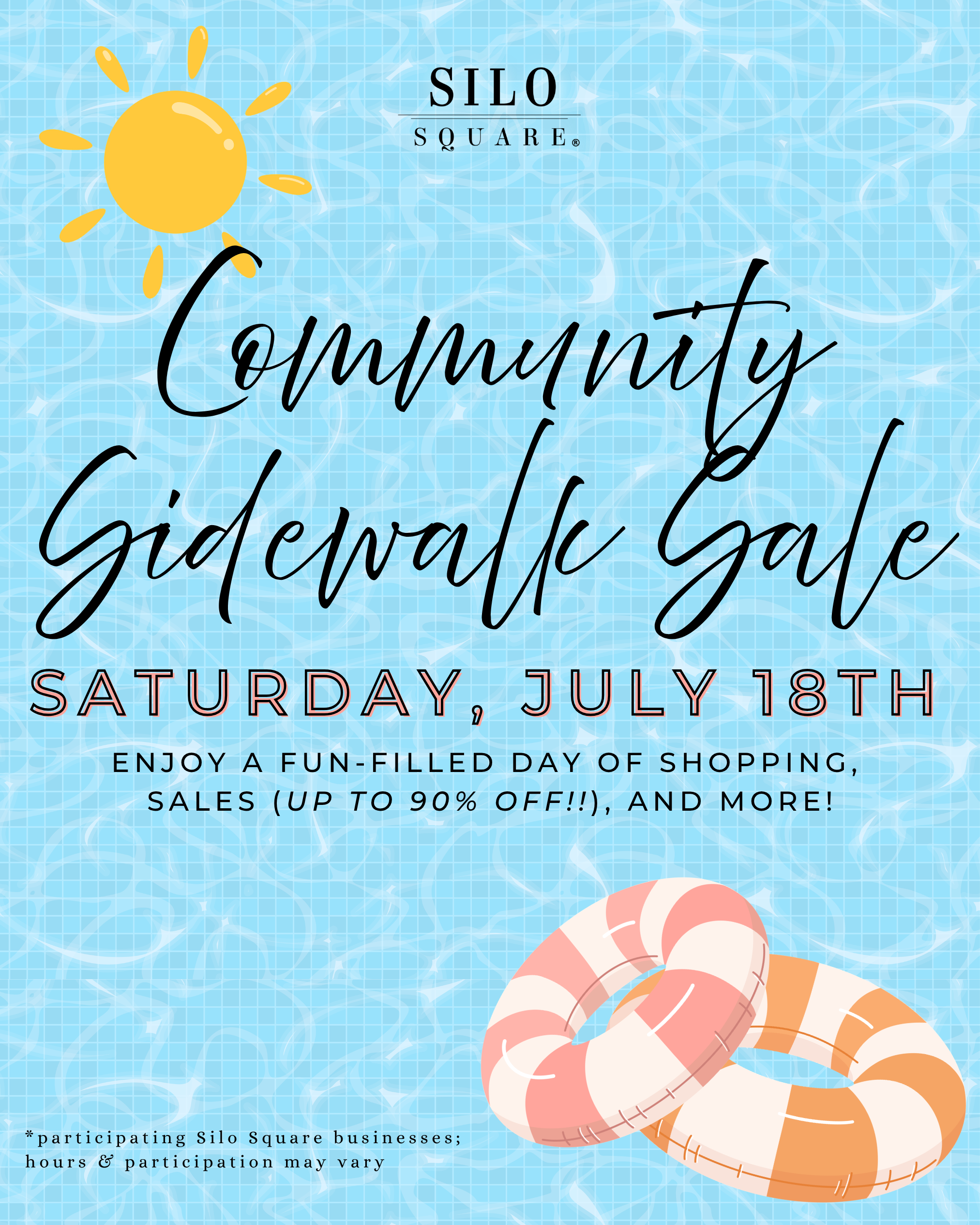Community Sidewalk Sale at Silo Square