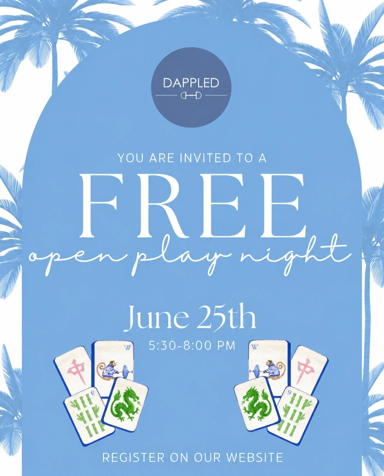 FREE Open Play Mahjong Night at Dappled 