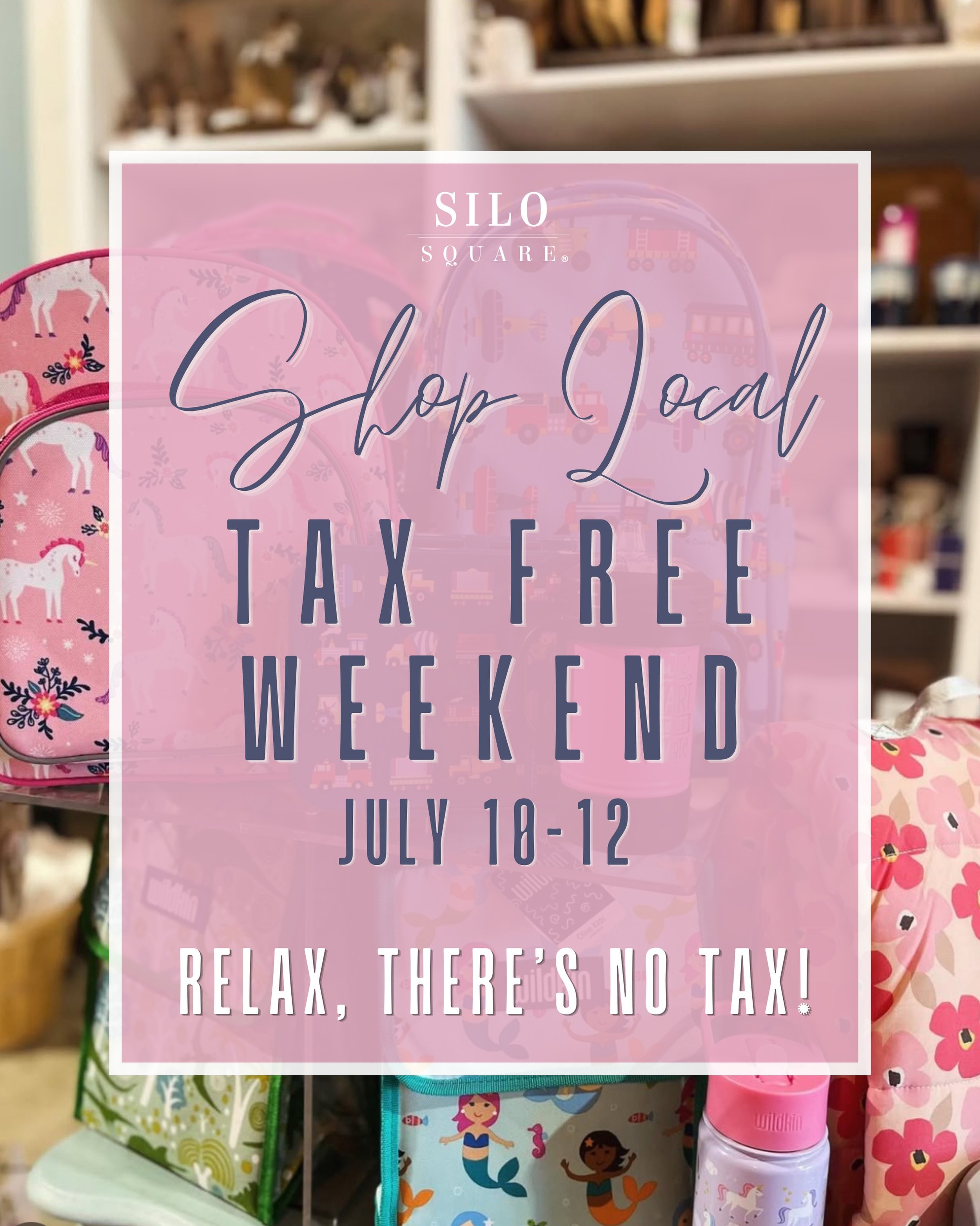 Tax-free weekend starts TOMORROW! Shop local all weekend long in Silo Square 🛍️

Start the day off with coffee from&nbsp;@beansandleavessilosquare, enjoy lunch at @bellyacressilo, or take a shopping break and grab a drink from&nbsp;@sippinsilo. 

#L