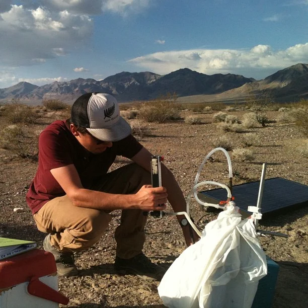 Soil-gas sampling for radionuclides.