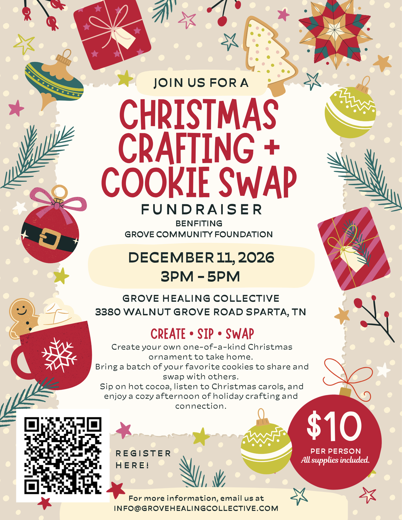 Christmas Crafting + Cookie Swap