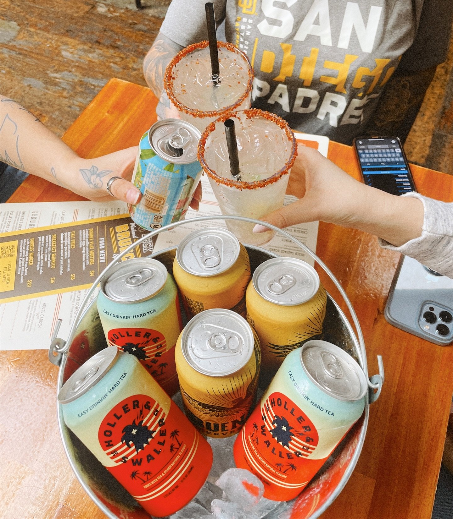Cheers to PADRES days ahead. Stop by for the pregame!

6 CAN BUCKET SPECIALS 
$35 ✦ Buena Cerveza | Holler &amp; Swaller Hard Tea
$40 ✦ Coors Light | Miller Lite
$45 ✦ Juneshine | Topo Chico