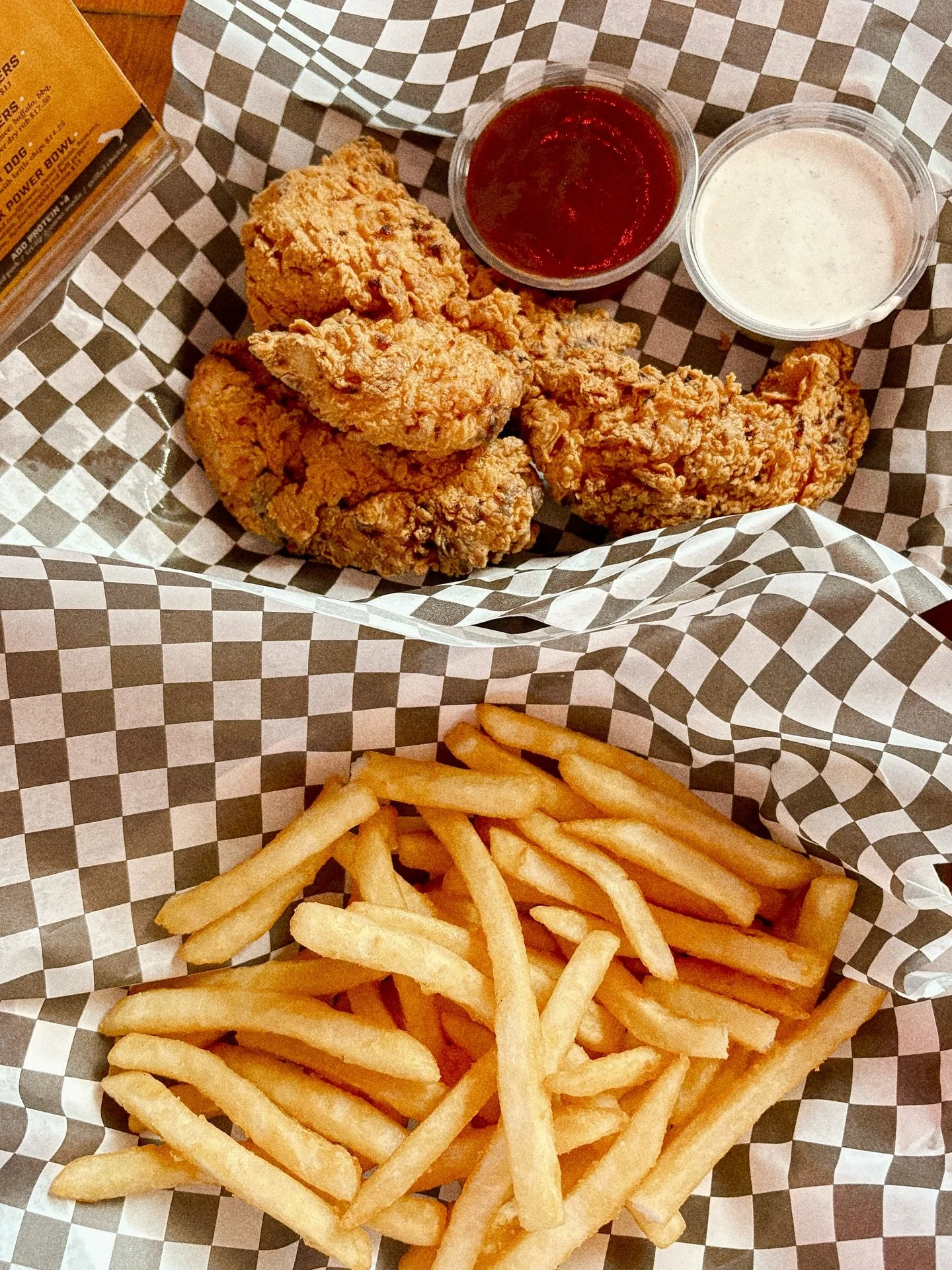 Our crispy chicken tenders are JUST what you&rsquo;re craving post-work and pre-TwitchCon! Come by for a bite 🍟
