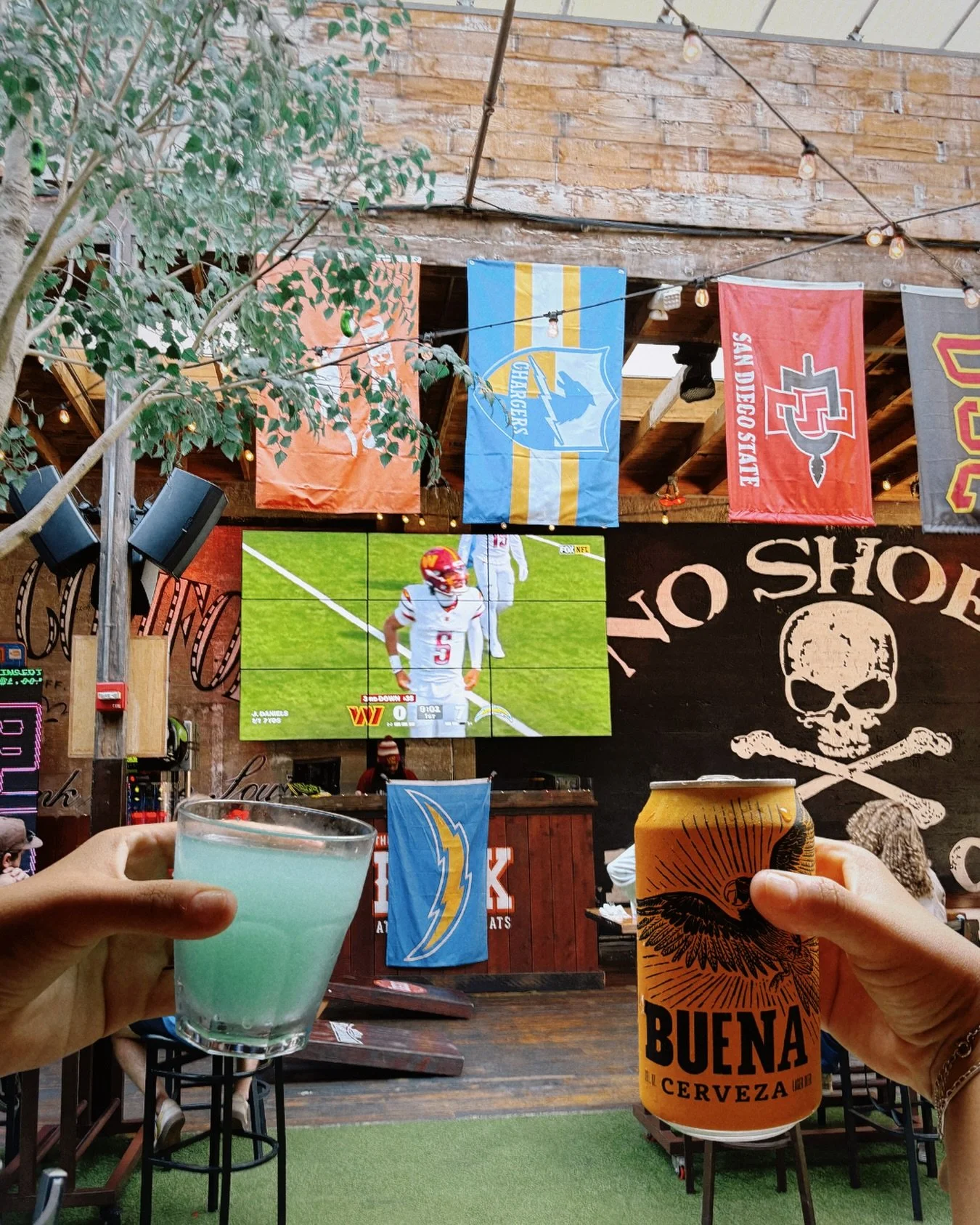 This could be your POV this Chargers game day 👀  Kickoff is at 5:20pm but drinking starts now! ⚡️