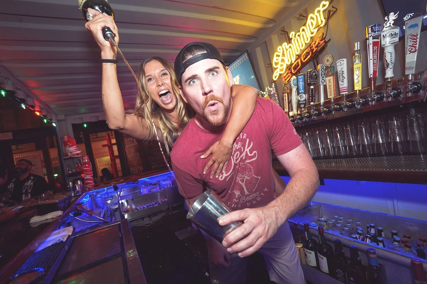 Need a boost? We&rsquo;ve got your back. Friday night is ready for you at The Deck! 🫗🫗🫗