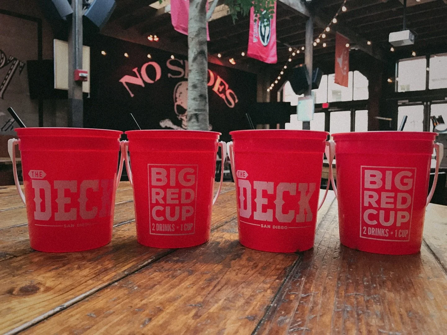 Add one of these to your bucket list! Choose from tequila, rum, vodka, moonshine, or even beer cocktails! Sweet or refreshing, all strong, &amp; all served in a 32 oz bucket! 🪣❤️