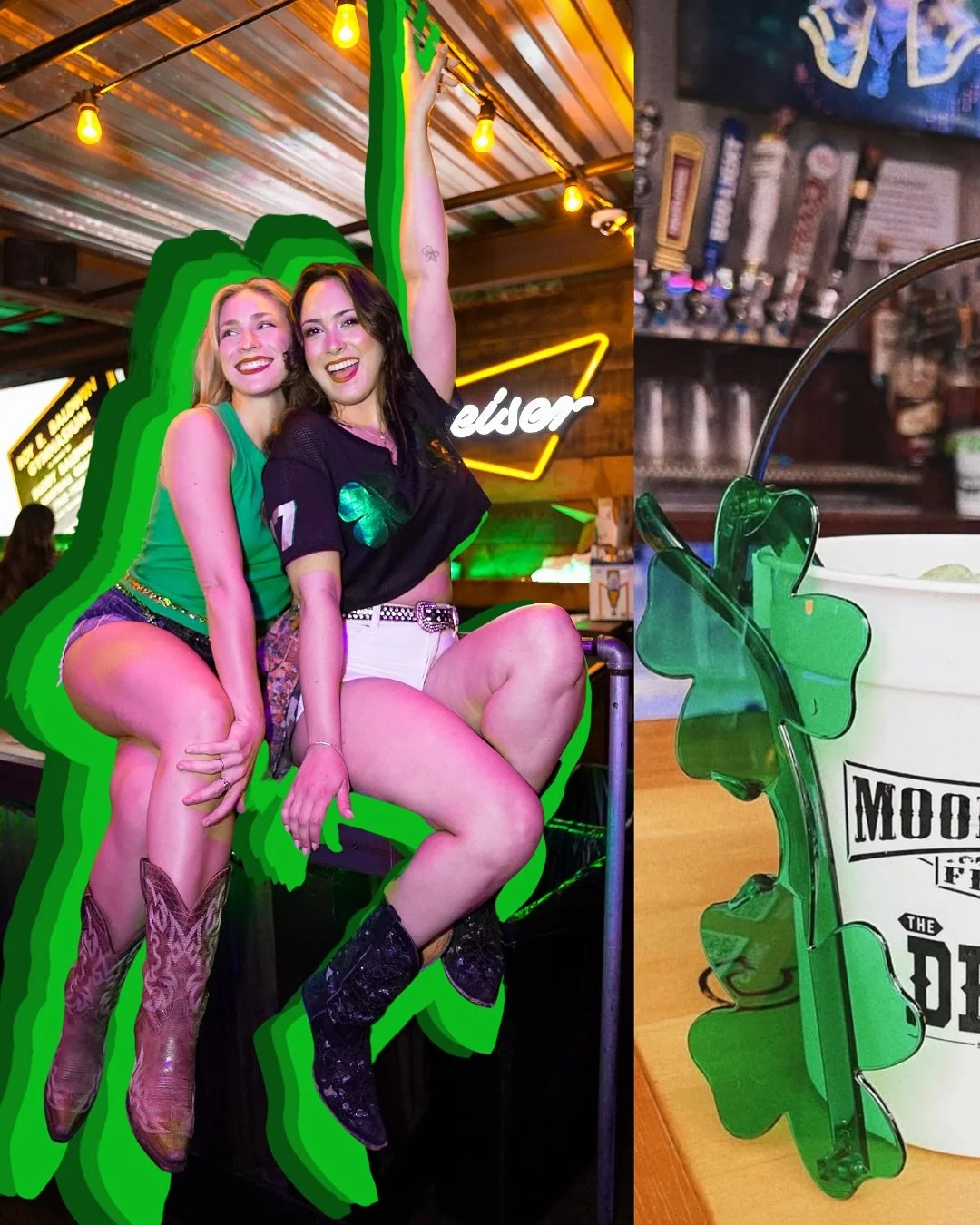 Wanna get LUCKY tonight? ;) $12 Jameson + Guinness, games, DJs, and dancing all night at The Deck ☘️🌈🍻