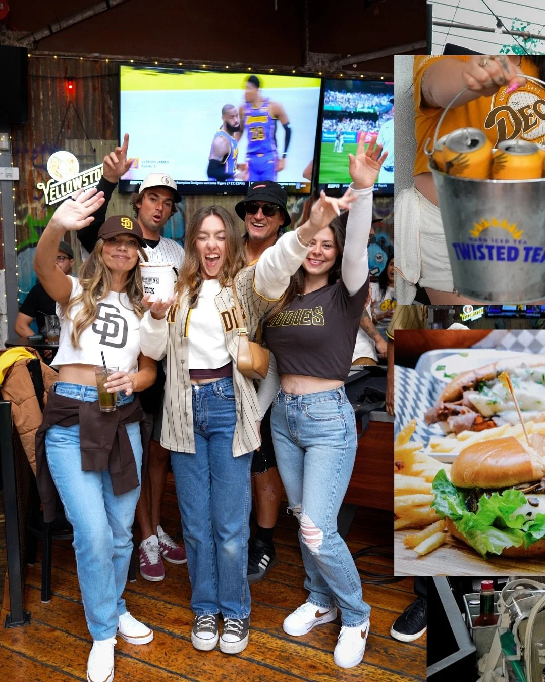 padres day game hallelujah
drunk on a sunday hallelujah
$5 off pitchers hallelujah
#11 burger &amp; fries hallelujah
beer buckets with my friends hallelujah 🙌🏼⚾️