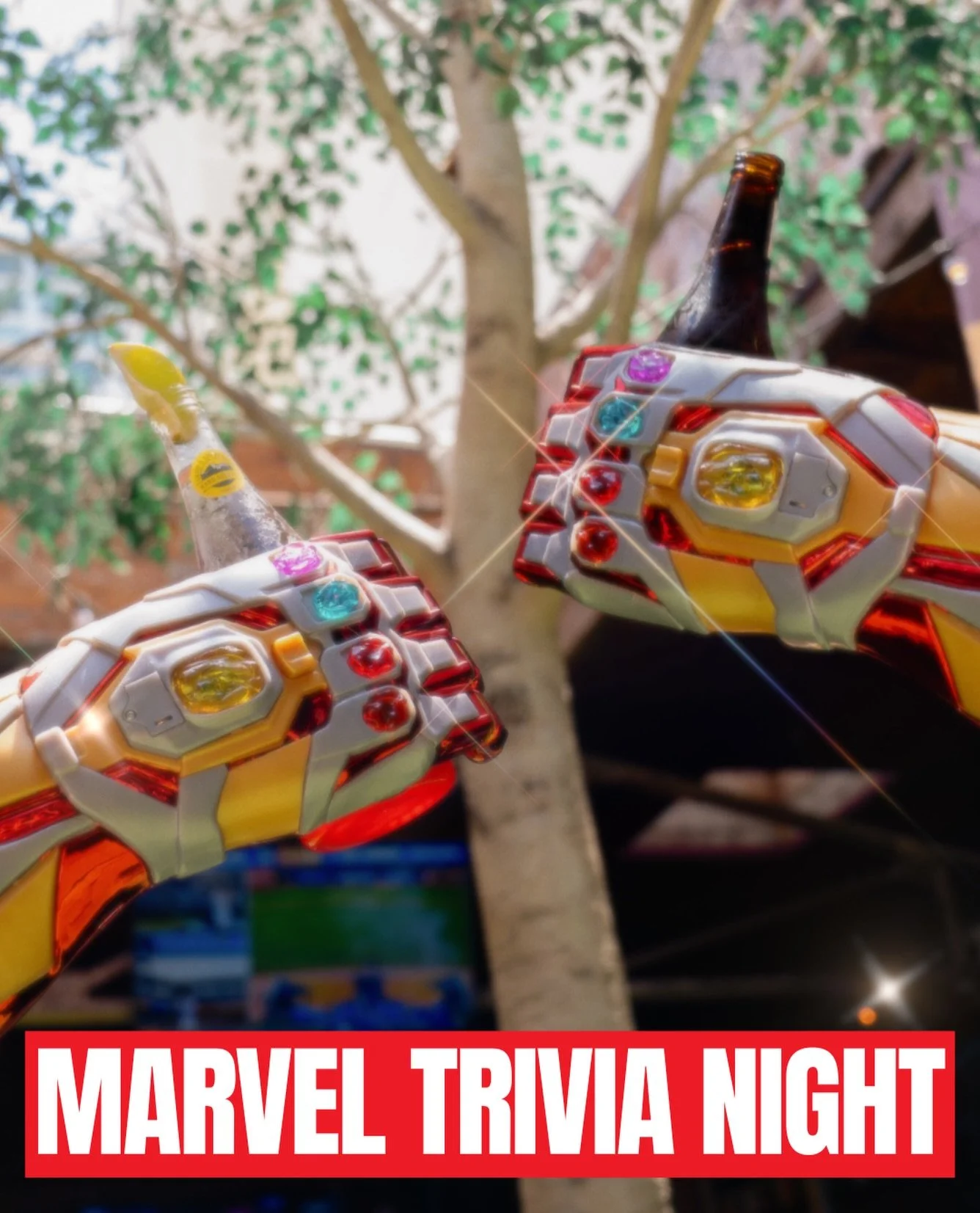 Think you know the MCU better than J.A.R.V.I.S.?🧠 Join us for Wednesday Trivia Night with a Comic-Con twist! We&rsquo;re putting your Marvel knowledge to the test, with prizes for 1st, 2nd, and 3rd place teams.

Marvel Trivia with @rachelragetrivia 