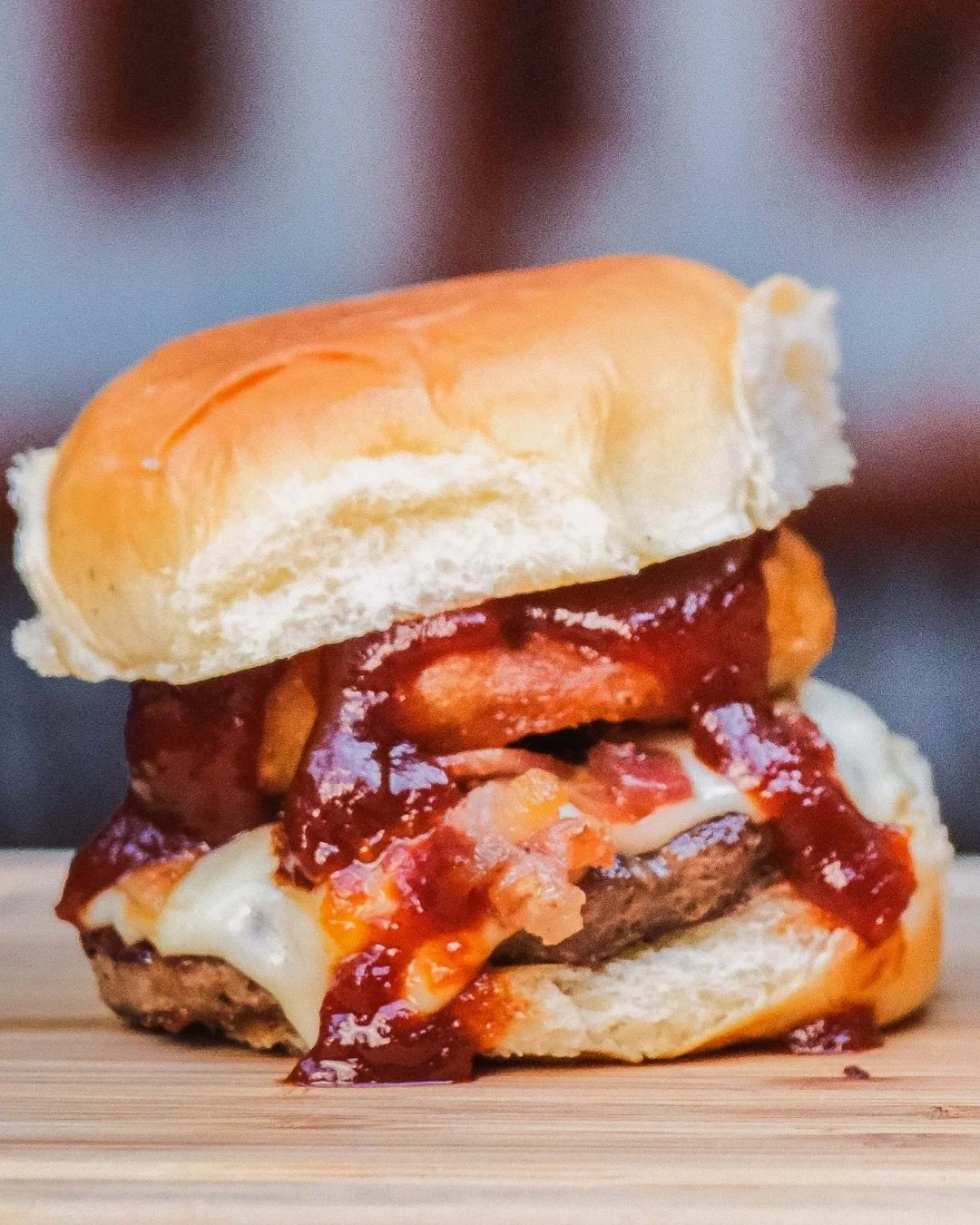 Pick your game day slider! Or eat all three ;) &rarr;

🍖 BBQ Western &ndash; swiss cheese, bacon crumbs, bbq sauce, onion ring

🍔 Classic &ndash; american cheese, thousand island dressing

🍄&zwj;🟫 The Deck Slider &ndash; saut&eacute;ed mushrooms,