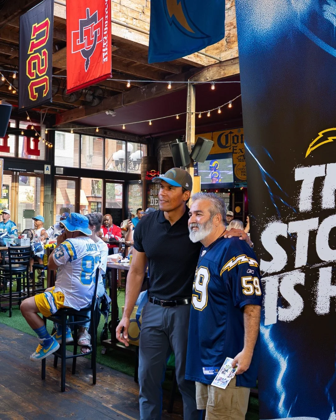 Big day at THE DECK!🏈⚾️ See you soon for @chargers vs @raiders on the big screen AND @padres vs @marlins pregame.