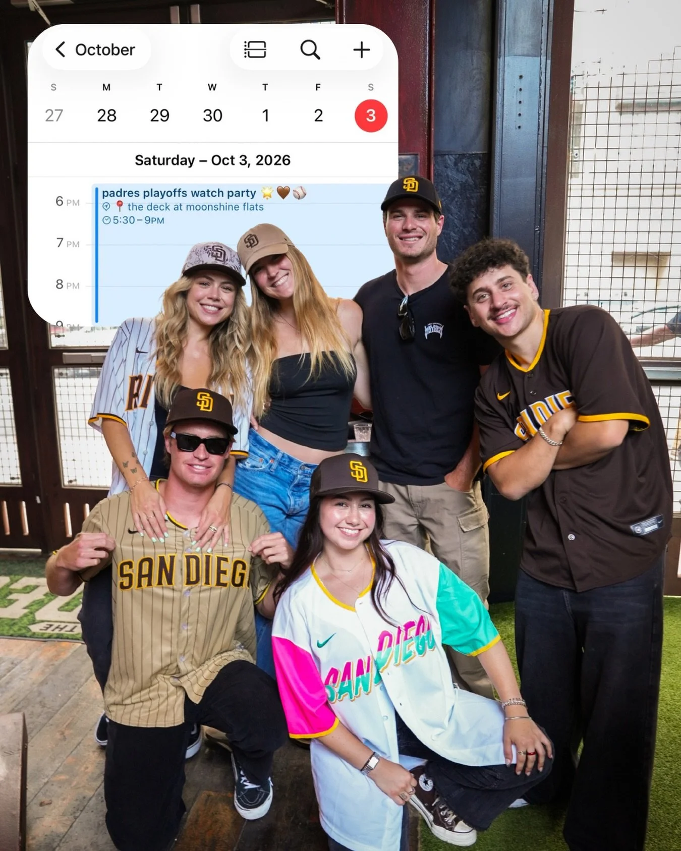 NLDS HERE WE COME! Catch the padres playoff action on the big screen at The Deck ᯓ⚾️