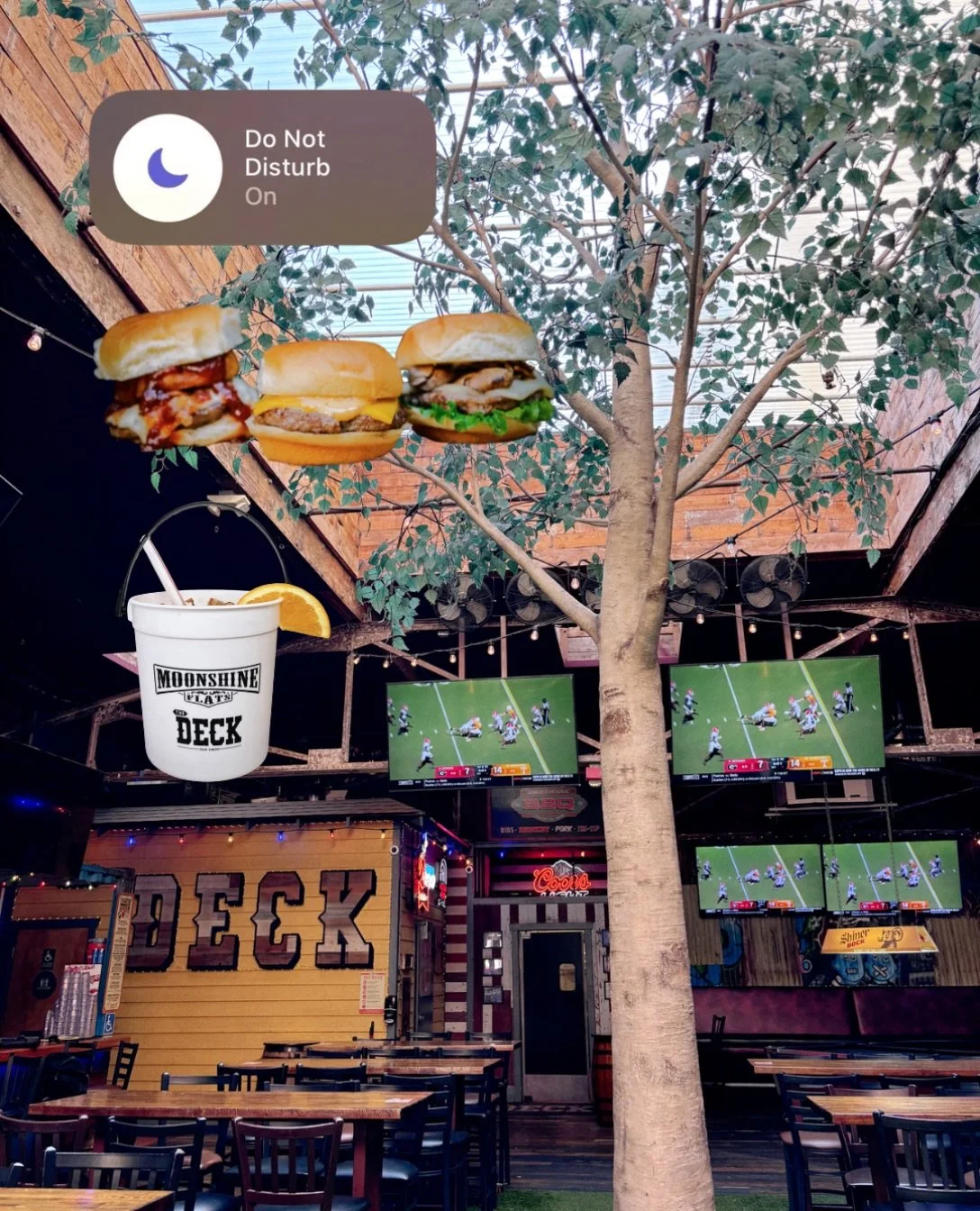Thursday night football is on and so is DND. Don&rsquo;t text, just come grab a bucket and a burger for the Patriots vs. Bears game :)
