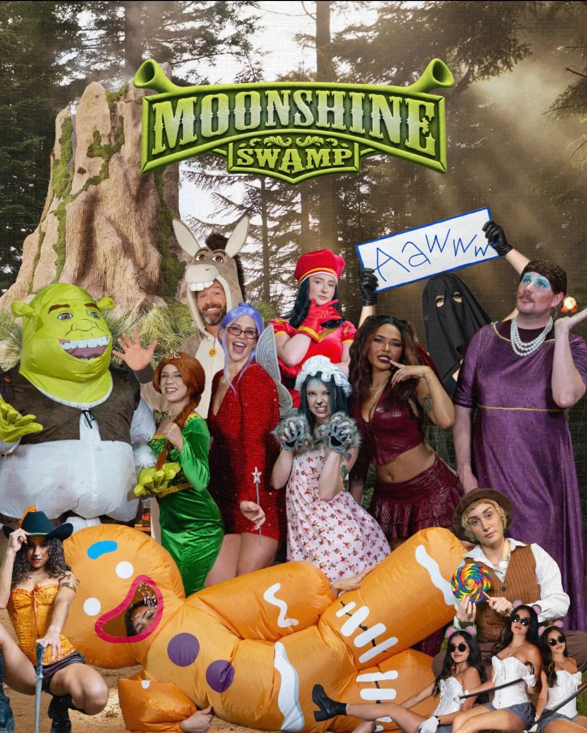 Meet the characters of Moonshine Swamp! 💚🧅 Come say hi, we&rsquo;ve got layers of fun planned for Halloween weekend!