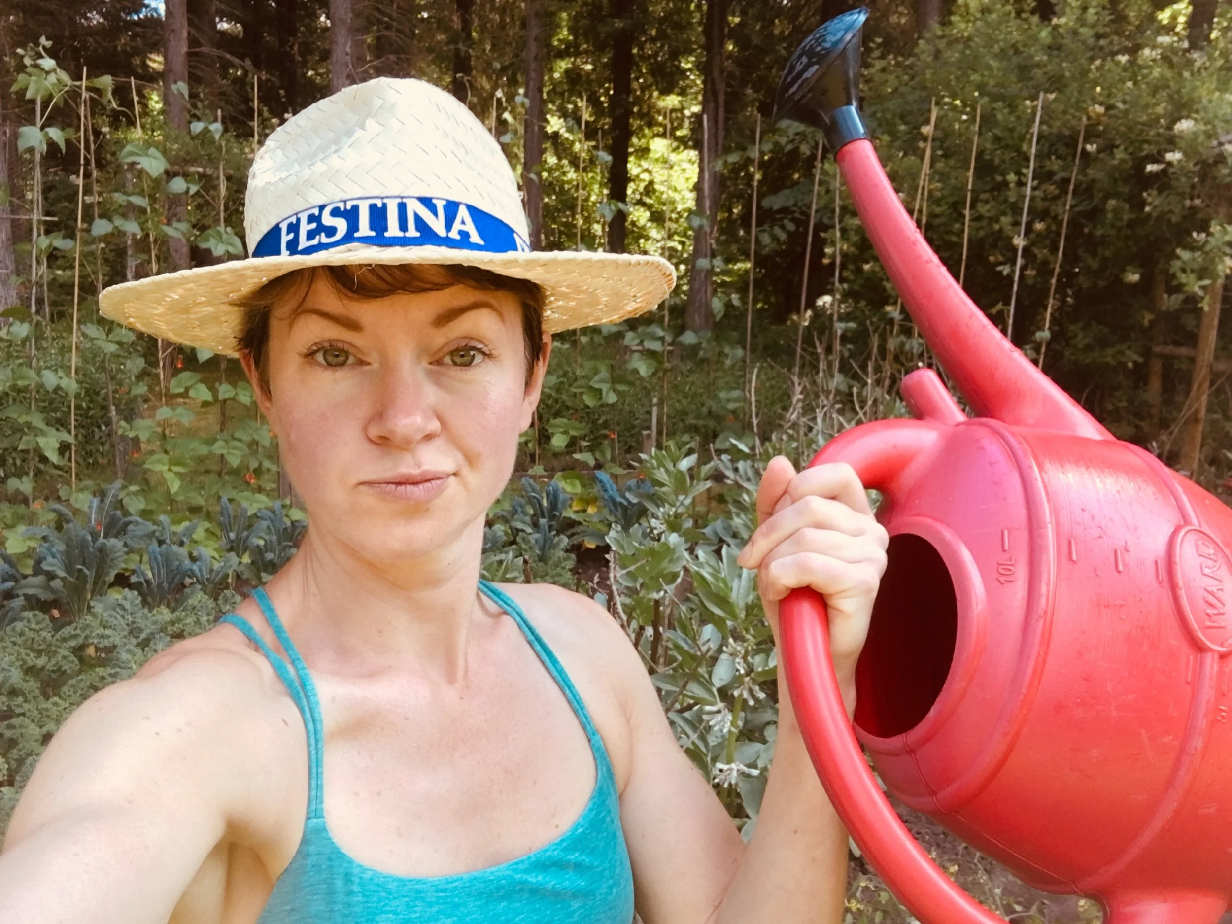 Who needs a gym membership when you've got a couple of 2 gallon watering cans and a thirsty garden?&nbsp;