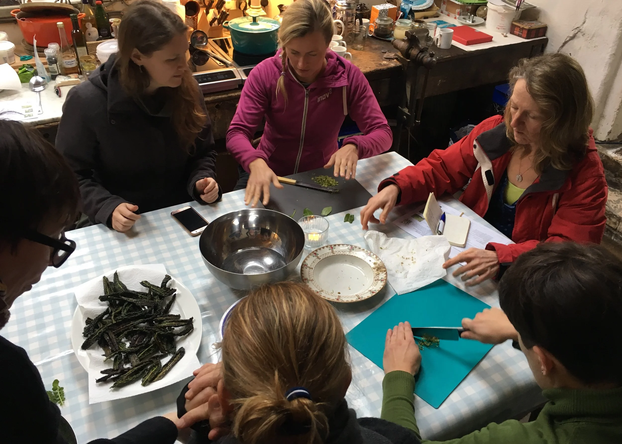 Learning about wild foods by cooking together. 