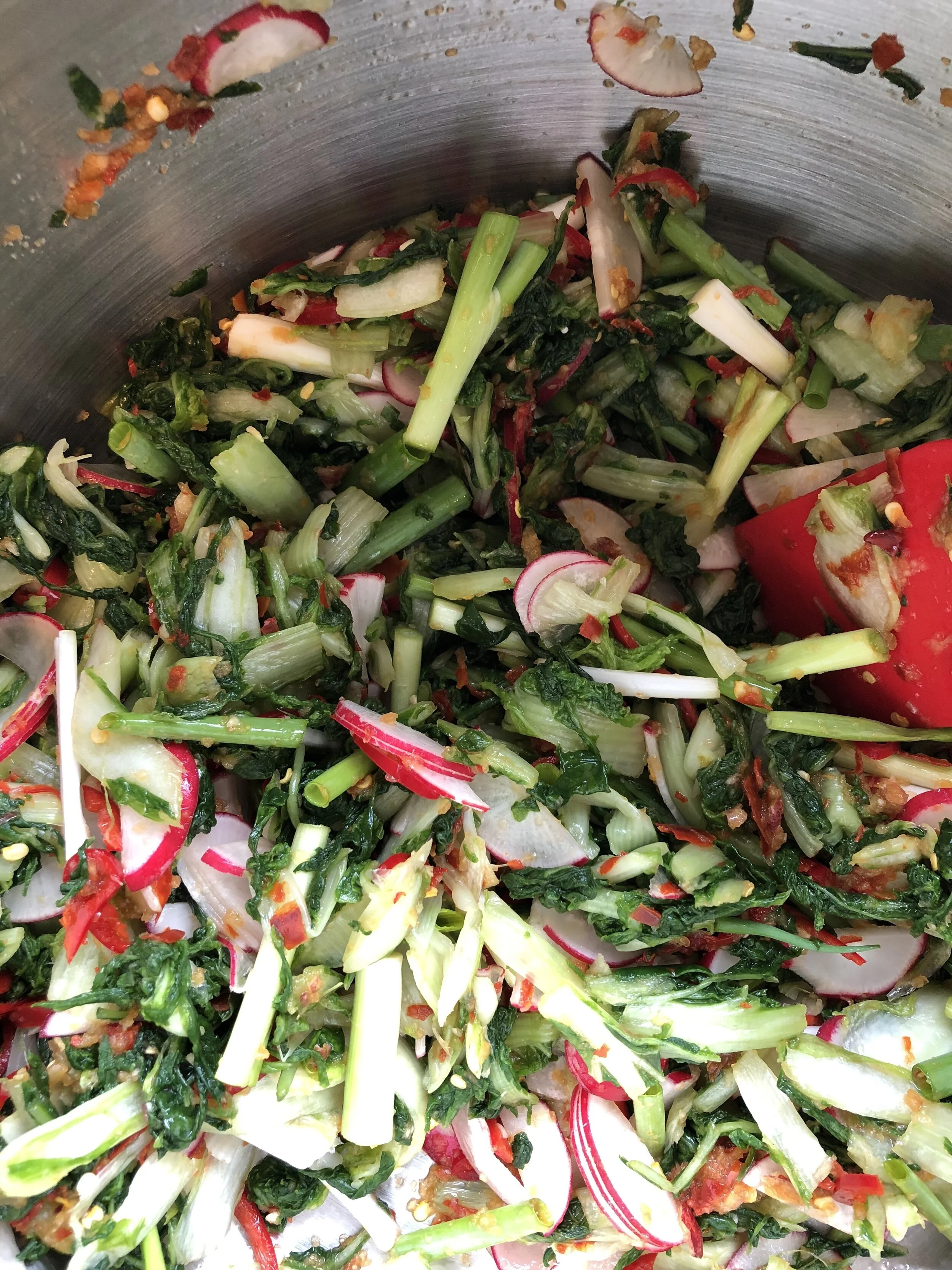 Kimchi in the making!