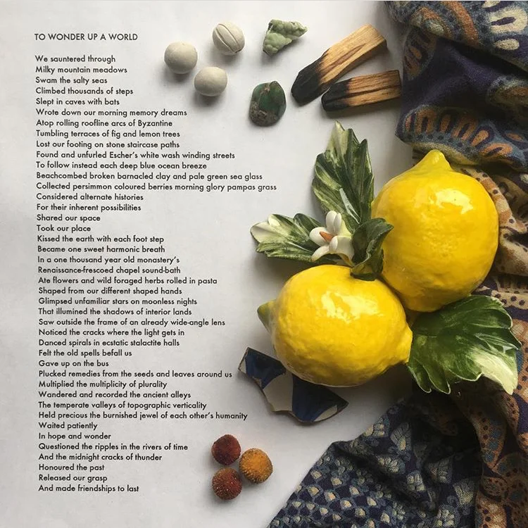 A true report of Wonder Up A World, a one-week international wandering artist residency, from curator Jocelyn Claire Burke