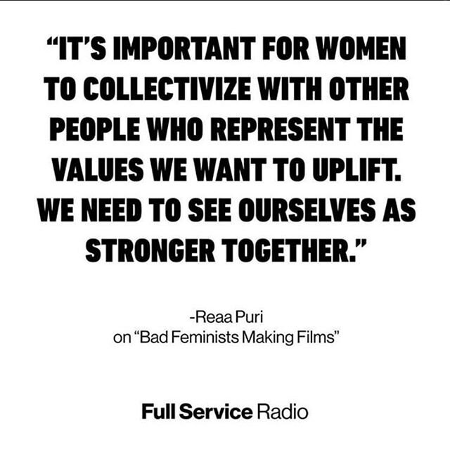 Have you heard @reaapuri episode of @badfeministsmakingfilms ? Listen through the link in our bio.