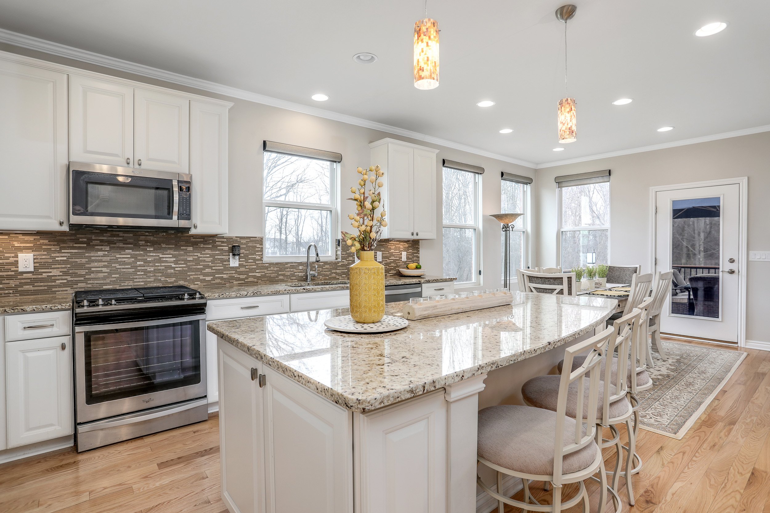  Canton Real Estate Photography - white contemporary kitchen  