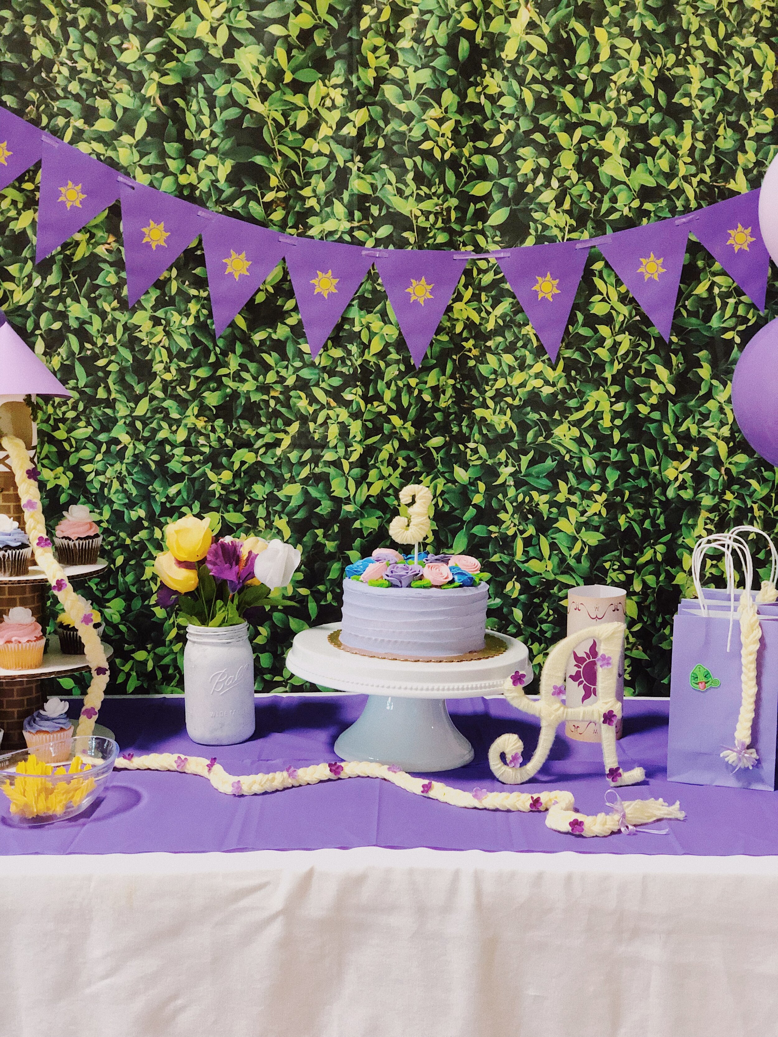 Tangled Party Ideas for My Rapunzel's 5th Birthday  Rapunzel birthday  party, Tangled party, Birthday party decorations