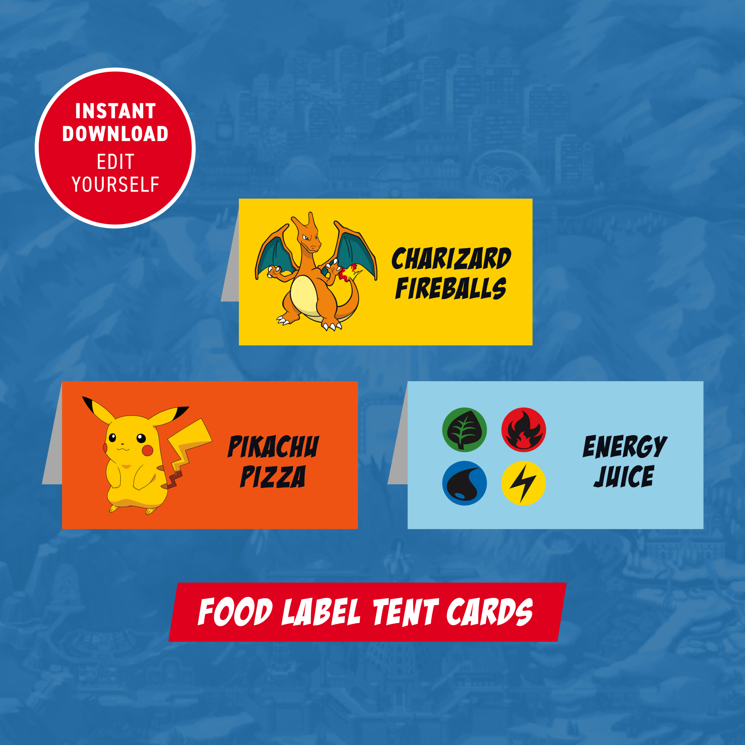 Free Printable Pokemon Food Labels