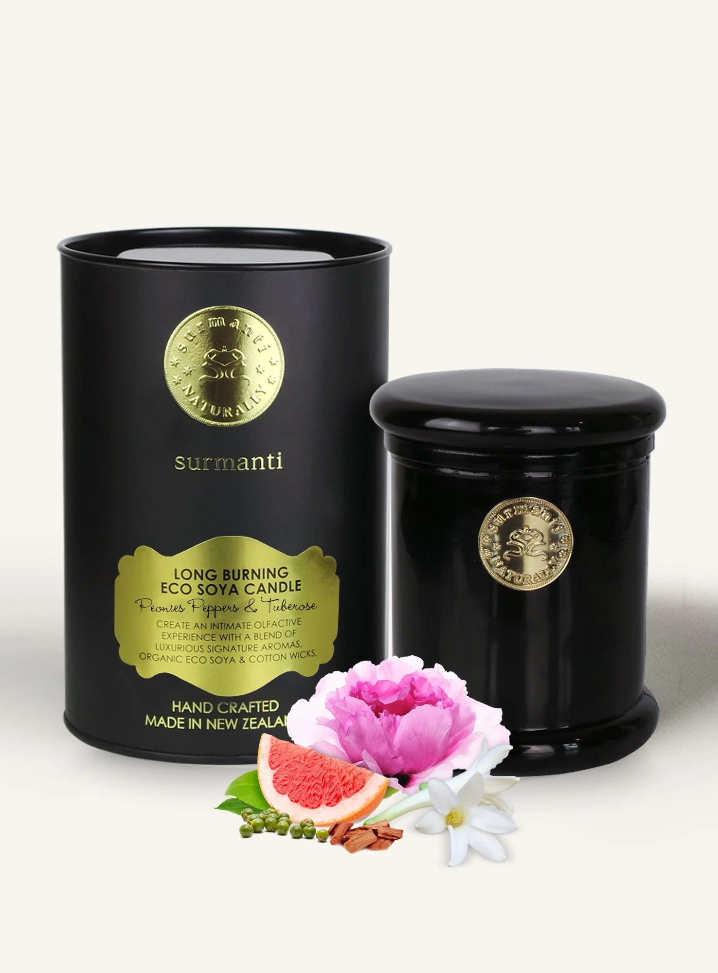 Peonies Peppers &amp; Tuberose Long Burning Candle