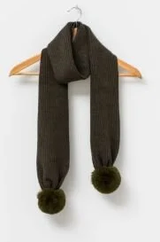 Stella and gemma Moss Pom Pom Scarf.JPG